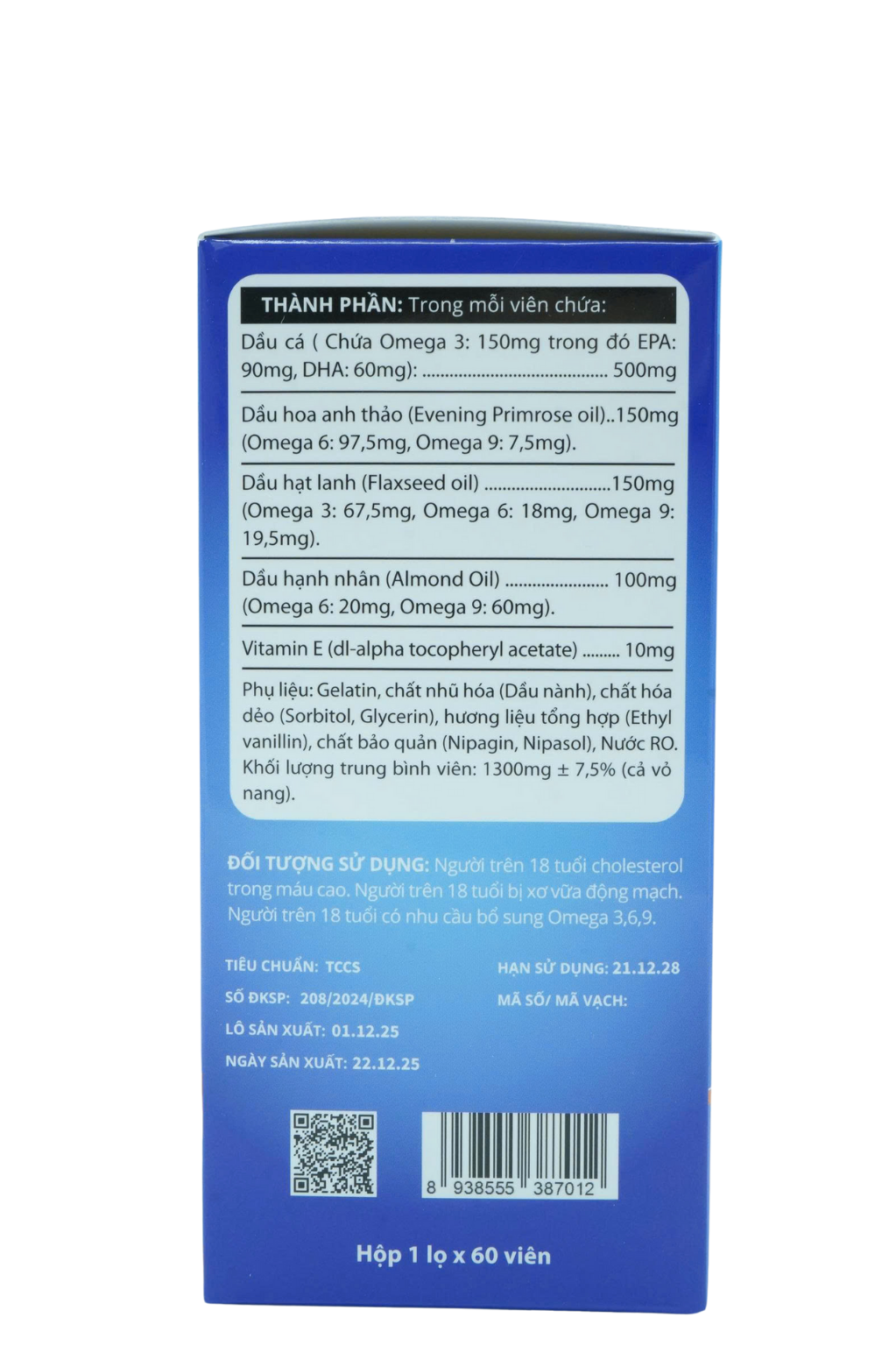 Viên uống Codoca Omega 3-6-9 - Giảm cholesterol hạn chế xơ vữa động mạch