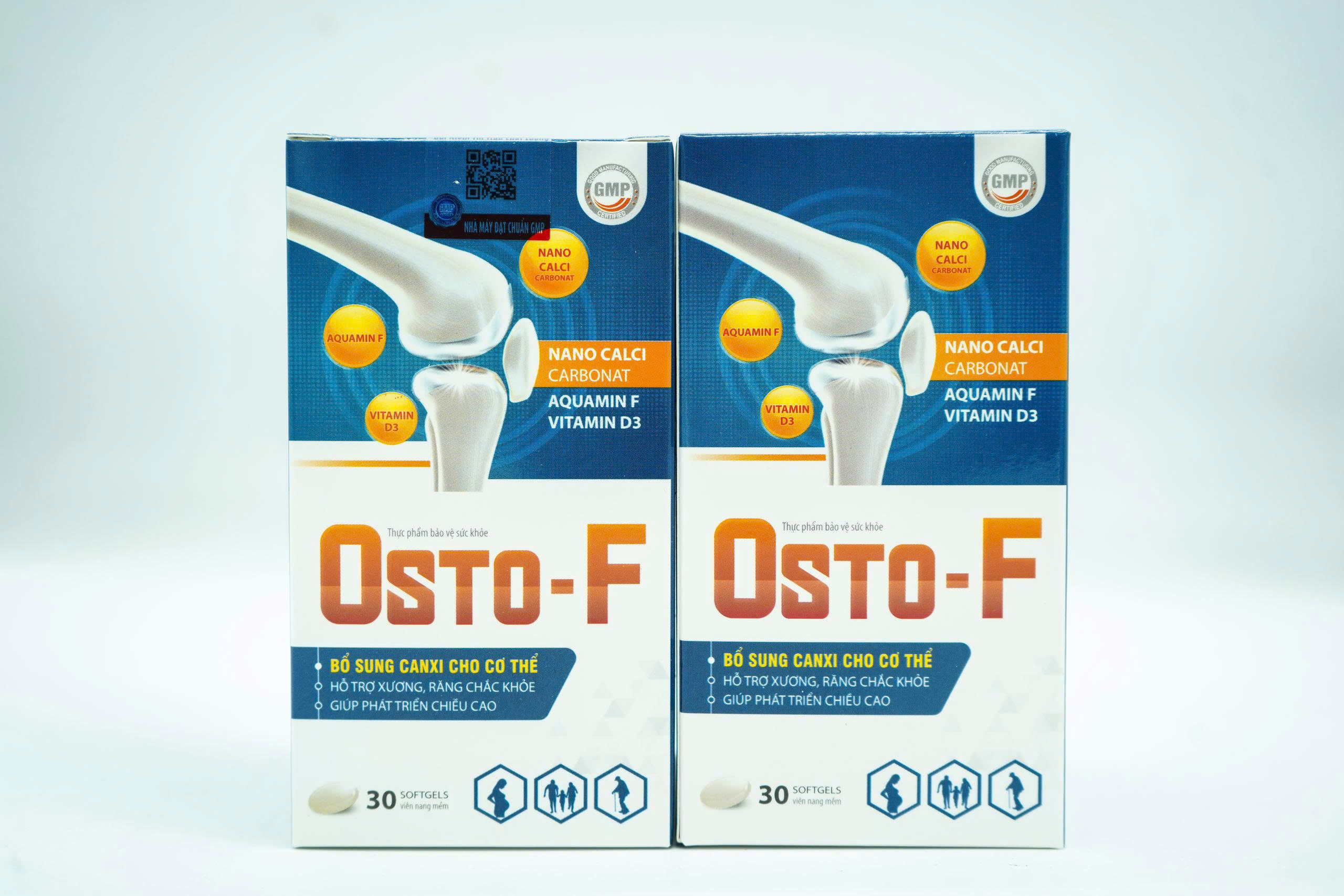 Viên uống OSTO-F - Bổ sung canxi cho cơ thể, hỗ trợ xương răng chắc khỏe và giúp phát triển chiều cao ( Hộp 30 viên)